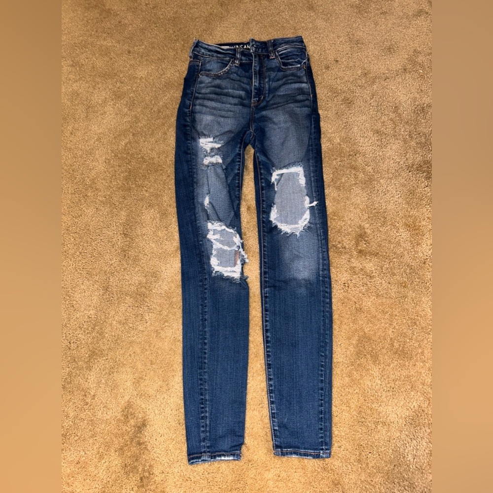 american eagle jeans size 2 hi-rise!